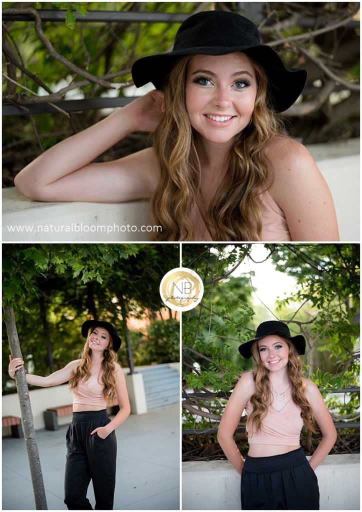 Beautiful Waxhaw, Charlotte, North Carolina outdoor high school senior portrait photos in the South Park area by photographer Natural Bloom Photography: