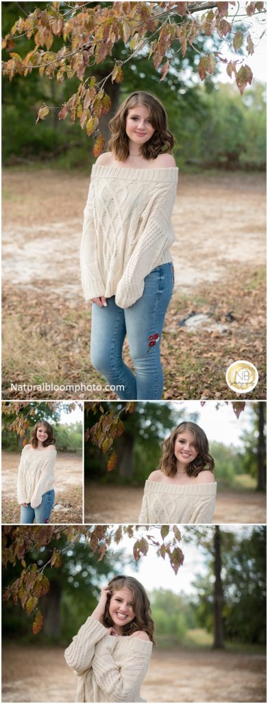 Fall senior portraits in Waxhaw, NC by Charlotte photographer Natural Bloom Photography