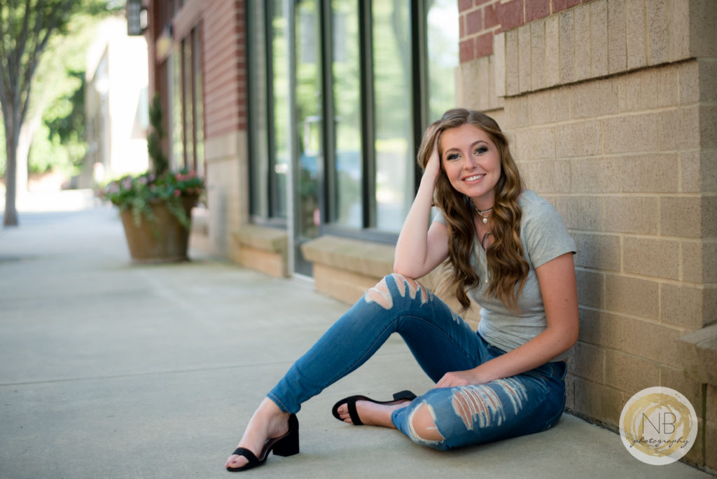 Waxhaw, North Carolina urban style high school senior portraits by Natural Bloom Photography in the South Park Mall area of Charlotte.