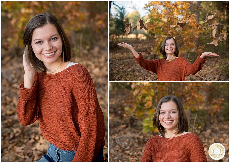 Fall Twin Sister Senior Session by Charlotte, NC photographer, Natural Bloom Photography