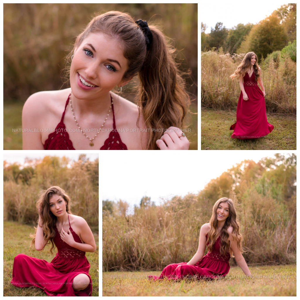 fall senior backlit pictures in rustic waxhaw marvin field